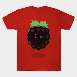 Cute happy blackberry fruit kawaii cartoon T-Shirt